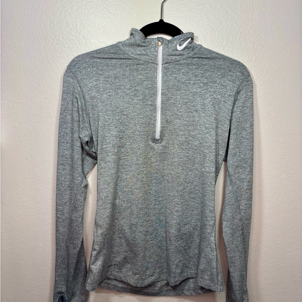Nike Gray Slim Fit Quarter-Zip